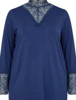 Curvy WA-STELLA 8 Bluse Blå