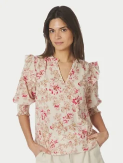 Davina Flower Rose Blouse