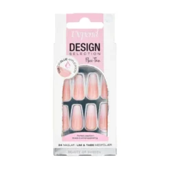 Depend kunstige negle Design Selection French Fade Coffin
