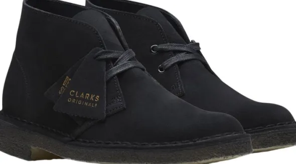 Desert Boot. Black Sde, D, 4