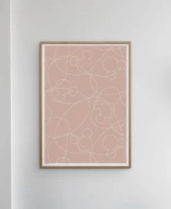 Disney - Mickey Mouse Pink & White Outline