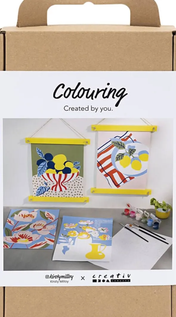 DIY Kit Farvelægning, Paint by numbers, akrylmaling