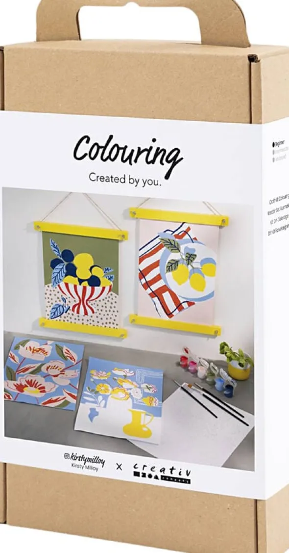 DIY Kit Farvelægning, Paint by numbers, akrylmaling