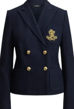 Double-Breasted Stretch Piqué Blazer