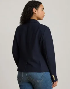 Double-Breasted Stretch Piqué Blazer