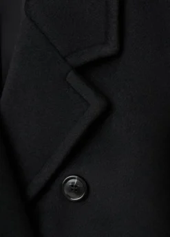 Double-breasted wool coat