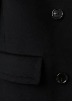 Double-breasted wool coat