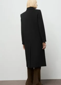 Double-breasted wool coat