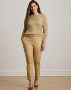 Double-Faced Cotton Slim Straight Pant