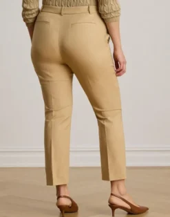Double-Faced Cotton Slim Straight Pant