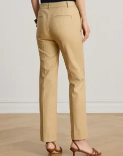 Double-Faced Cotton Slim Straight Pant