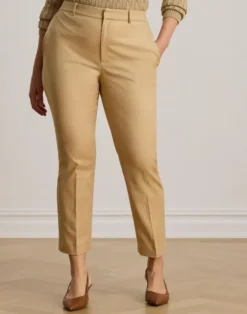 Double-Faced Cotton Slim Straight Pant
