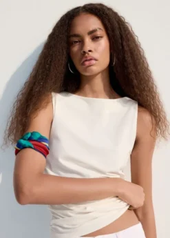 Draped cotton top