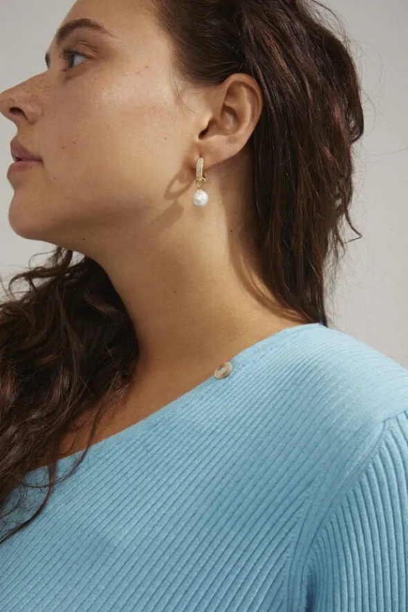 EDELE pearl earrings gold-plated