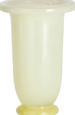 Empire Vase-Medium-Lime yellow with dark lime base