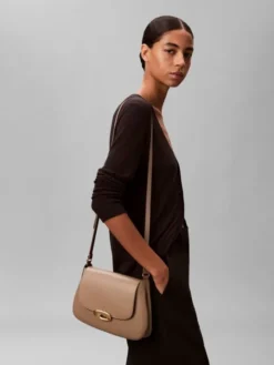 Engraved Medium Flap Crossbody Bag