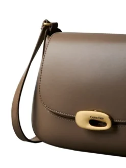 Engraved Medium Flap Crossbody Bag