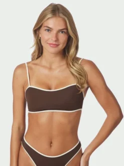 Fia Solid Contrast Bikini Top