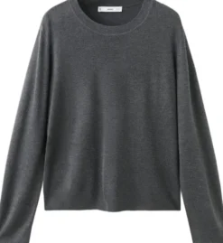 Fine-knit crew-neck sweater