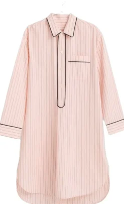 Fineline Long Nightshirt-M/L-Soft pink