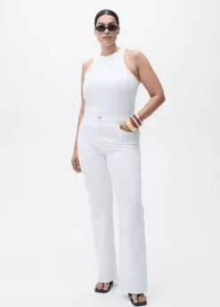 Fiona flared mid-rise cotton jeans