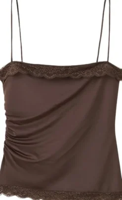 Fitted top with lace detail