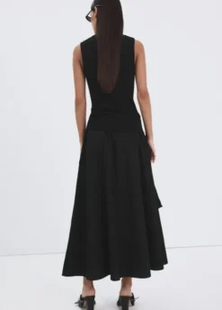 Flared cotton skirt