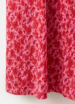 Floral-print pleated dress