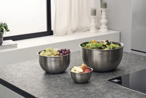 Fresh & Save BOWLS Skålset S/M/L / 3-st, Rostfritt stål, Silver