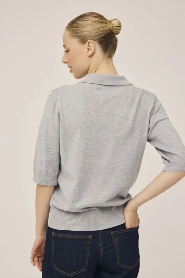 Frigga 11 Kortærmede strik polo - Viscose LENZINGECOVERO