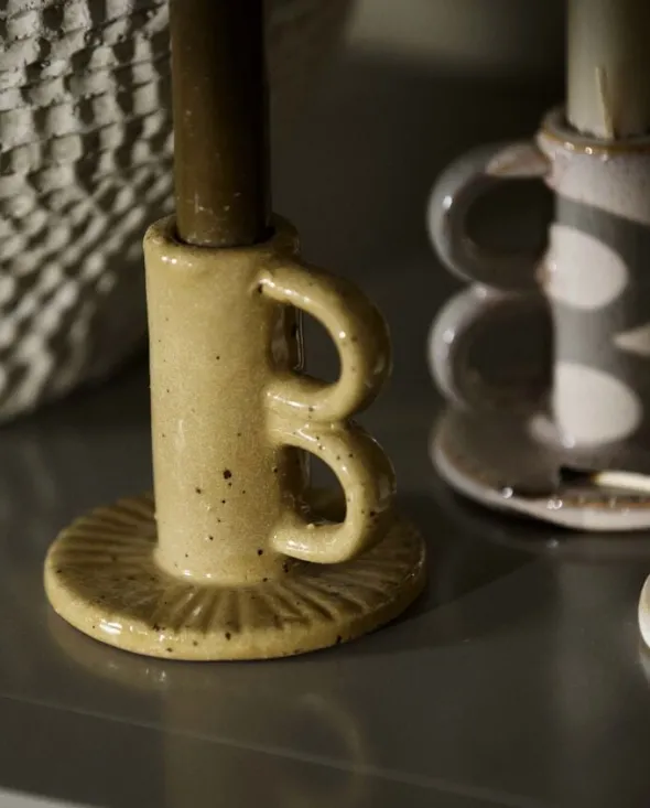 GAVDOS candle holder - brown