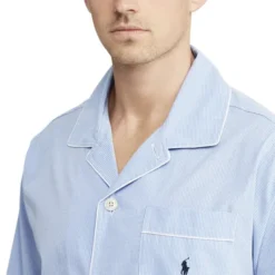Gingham Poplin Long Sleep Set