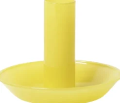 Glas lysestage, chartreuse, 10xø8 cm