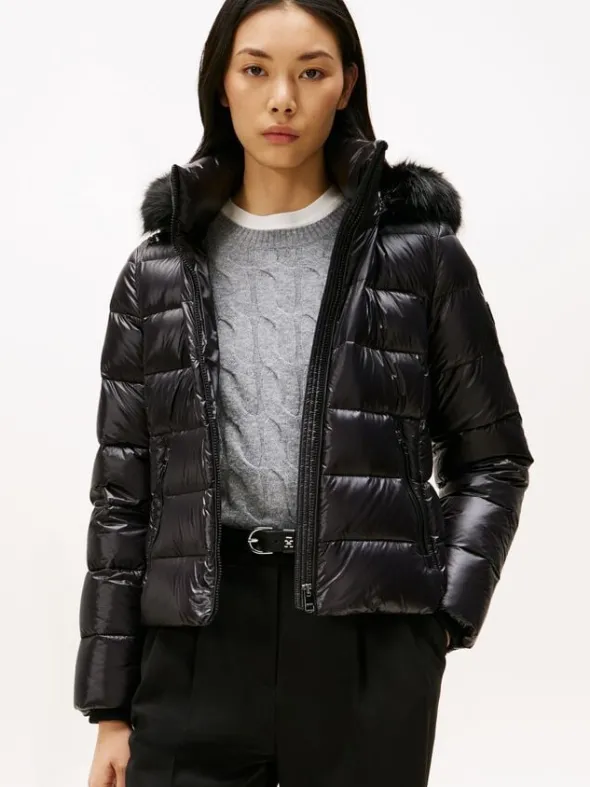GLOSS HW DOWN SLIM JACKET W FUR