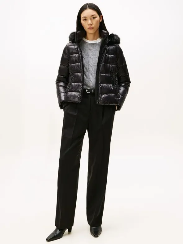 GLOSS HW DOWN SLIM JACKET W FUR