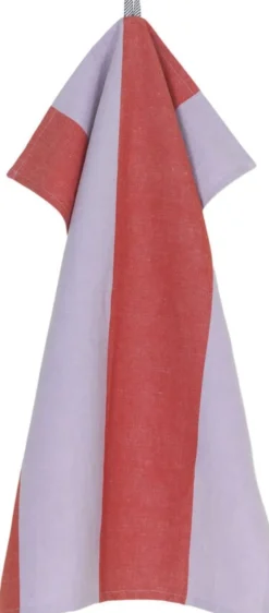 Hale Tea Towel - Red/Lilac