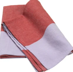 Hale Tea Towel - Red/Lilac