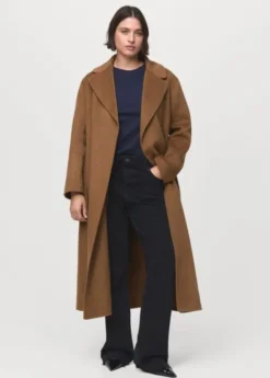 HANDMADE WOOL COAT WITH BELT. -- BATIN