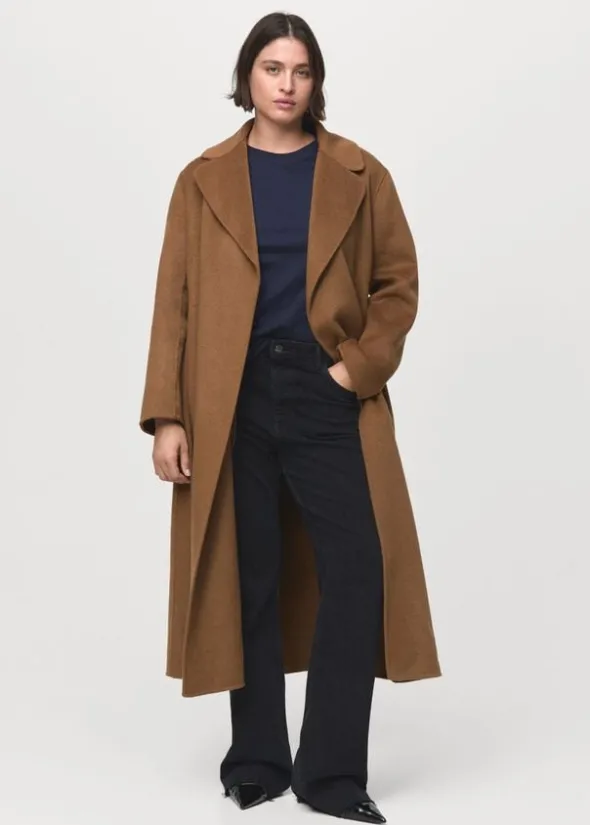 HANDMADE WOOL COAT WITH BELT. -- BATIN