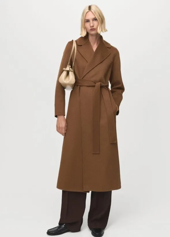 HANDMADE WOOL COAT WITH BELT. -- BATIN