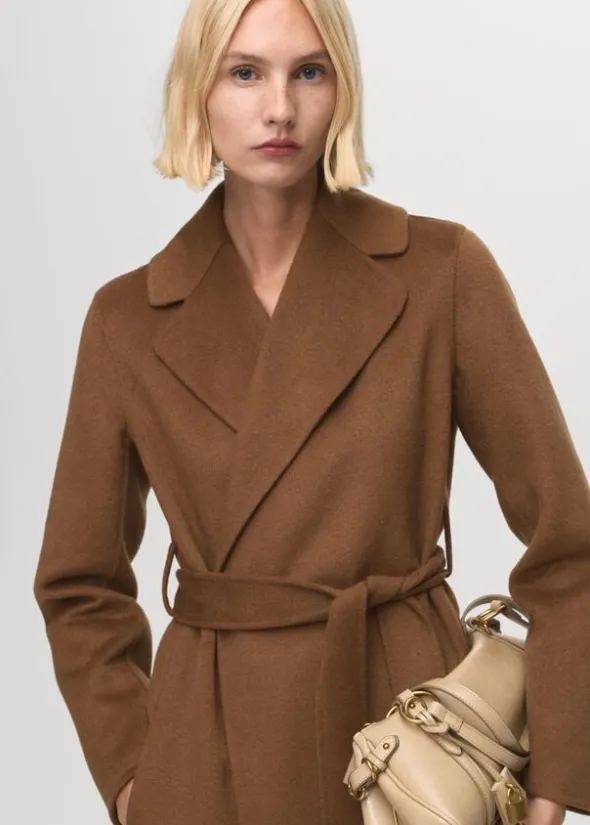 HANDMADE WOOL COAT WITH BELT. -- BATIN