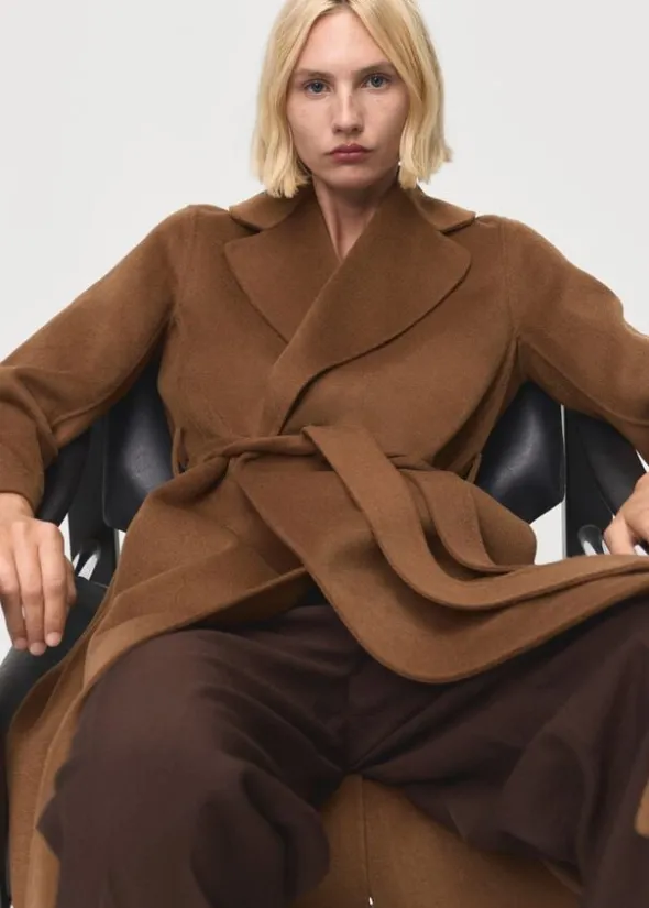 HANDMADE WOOL COAT WITH BELT. -- BATIN
