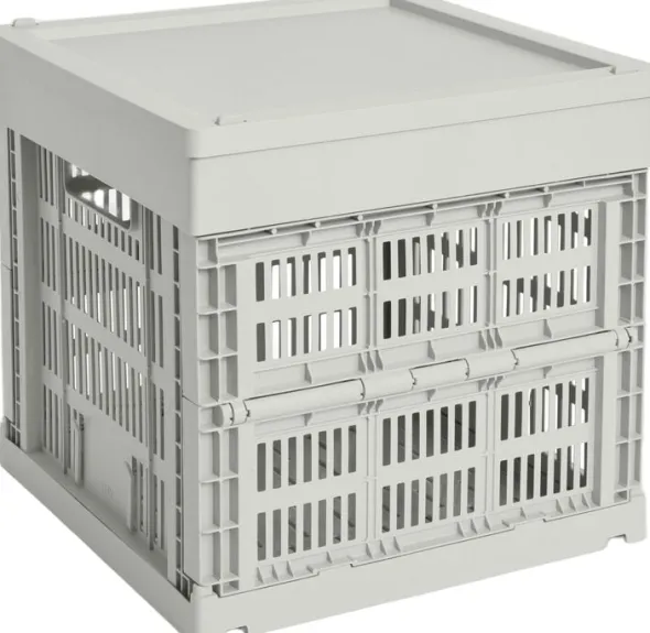 HAY Colour Crate Lid Plastic-Medium Square / Cube-Grey