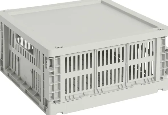 HAY Colour Crate Lid Plastic-Medium Square / Cube-Grey