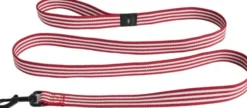 HAY Dogs Leash-Flat M/L-Red and whi