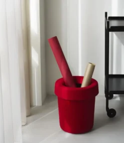 Hide Office Bin Bright Red