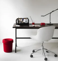 Hide Office Bin Bright Red