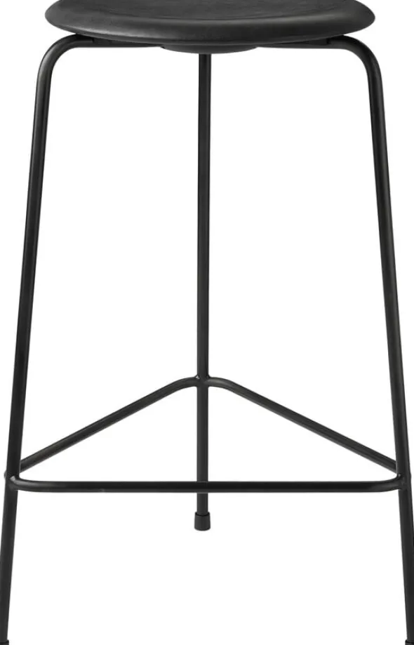 HIGH DOT skammel Cowboy Black / Black mat lacquered base