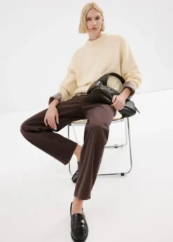 HIGH-WAISTED COTTON BARREL JEANS BET