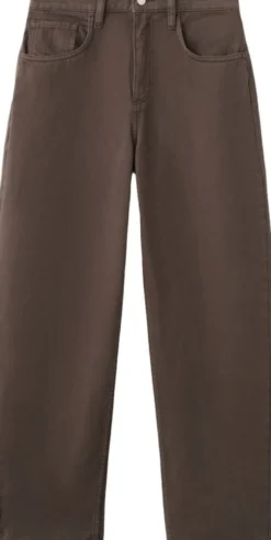 HIGH-WAISTED COTTON BARREL JEANS BET